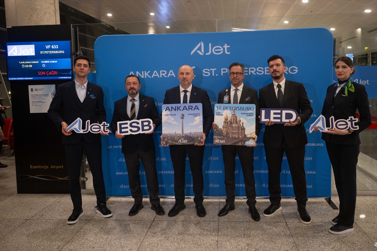 AJet'in Ankara-St. Petersburg hattındaki ilk uçuşu yapıldı