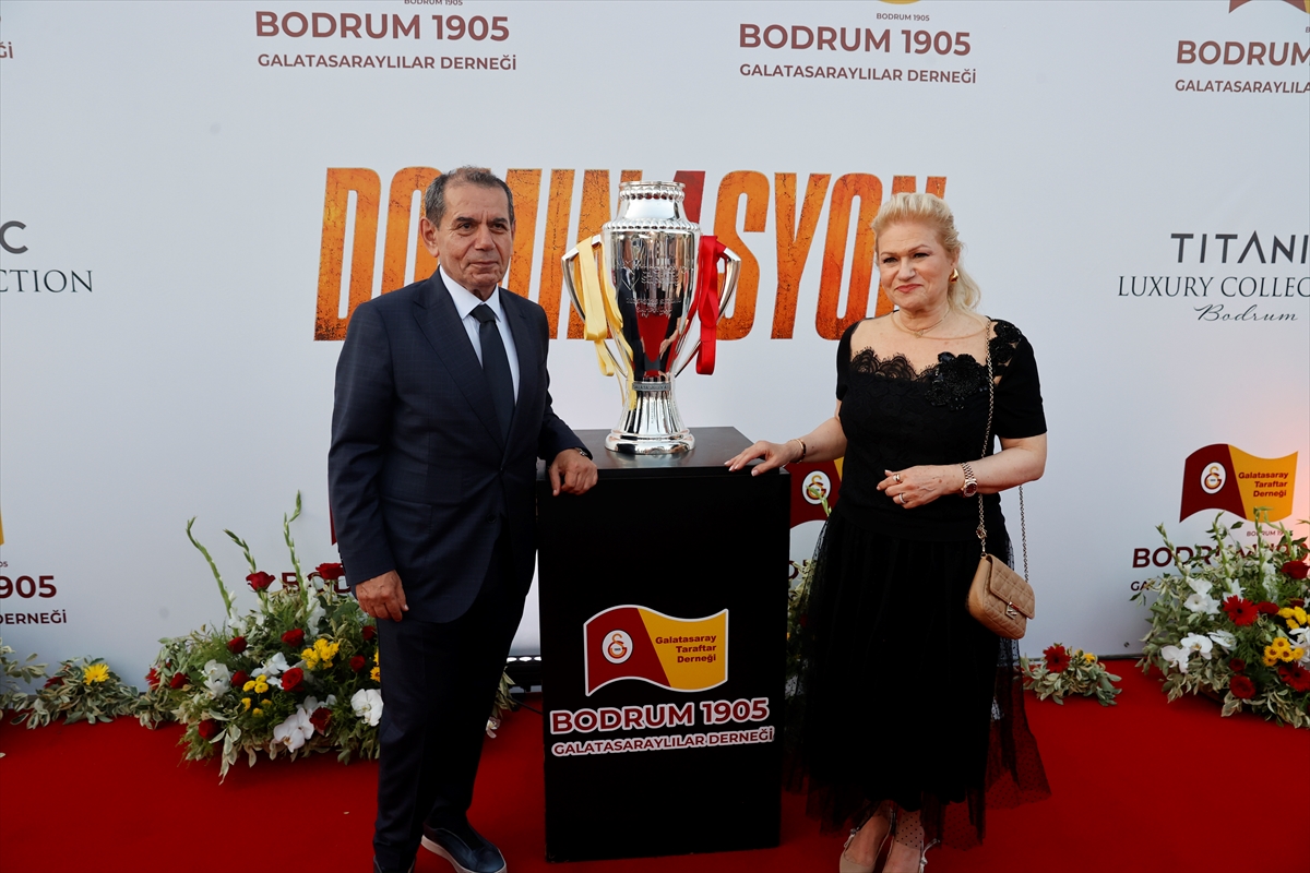 Bodrum'da Galatasaray'ın 26. şampiyonluğu için gece düzenlendi