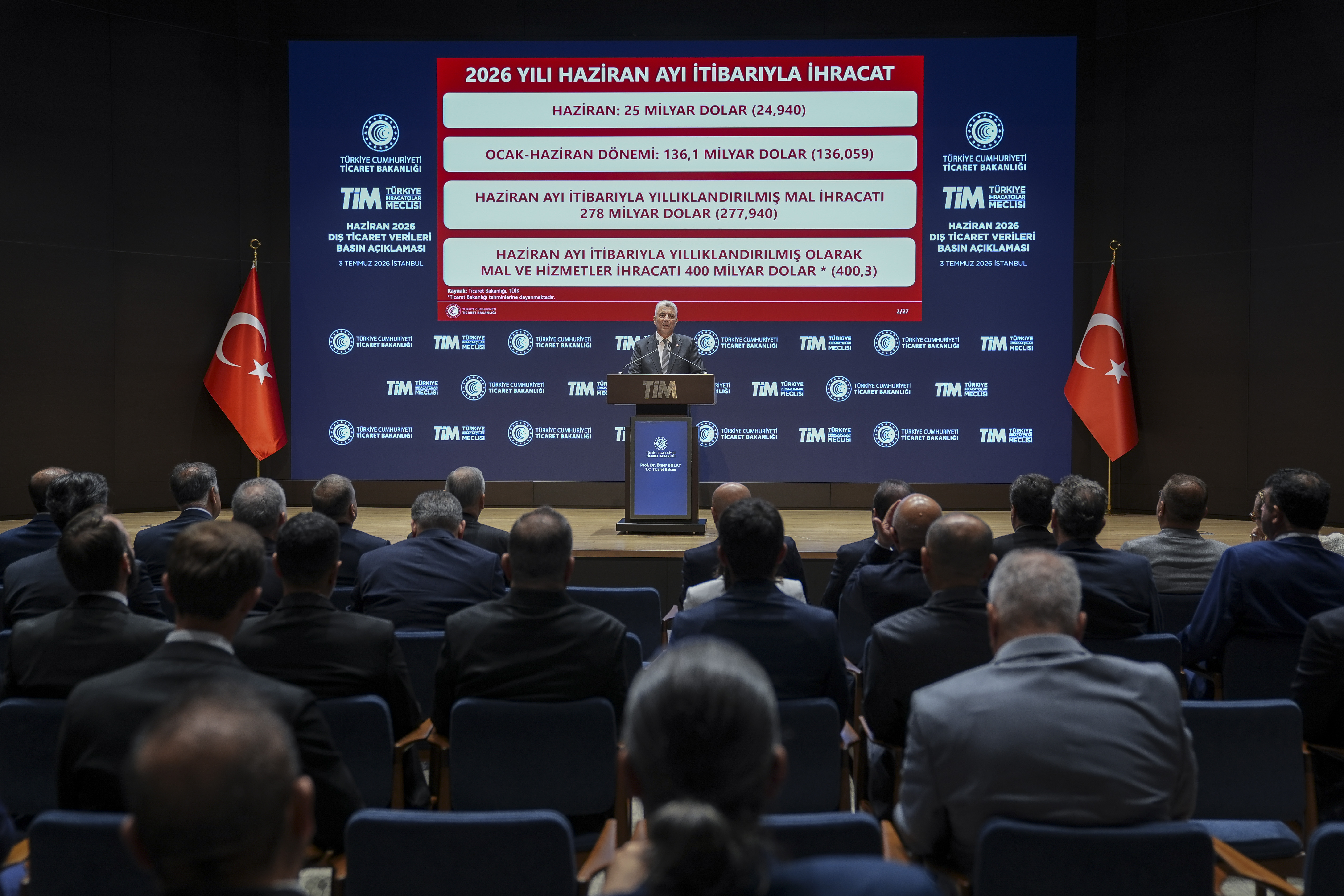Ticaret Bakanı Ömer Bolat, haziran ayı dış ticaret verilerini açıkladı: (2)