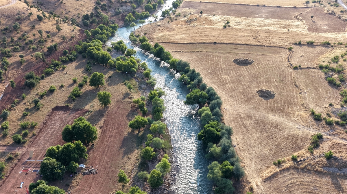 Siirt'te Okçular Deresi'nin kaynağı dron ile görüntülendi