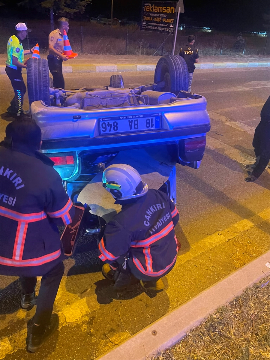 Çankırı'da otomobil takla attı: 5 yaralı