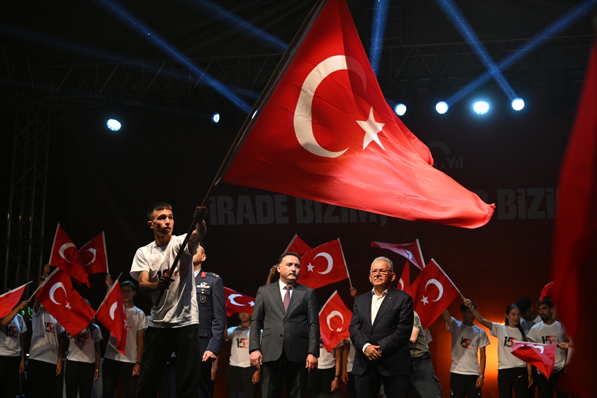 15 Temmuz Yürüyüşleri İç Anadolu'da Yapıldı