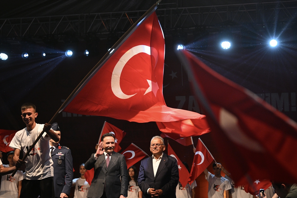 15 Temmuz Yürüyüşleri İç Anadolu'da Yapıldı