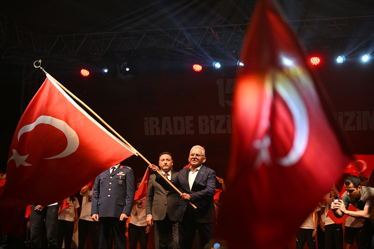 15 Temmuz Yürüyüşleri İç Anadolu'da Yapıldı