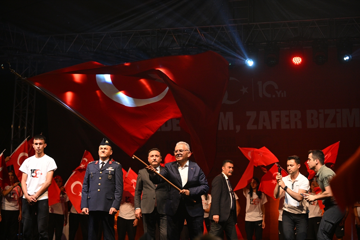 15 Temmuz Yürüyüşleri İç Anadolu'da Yapıldı