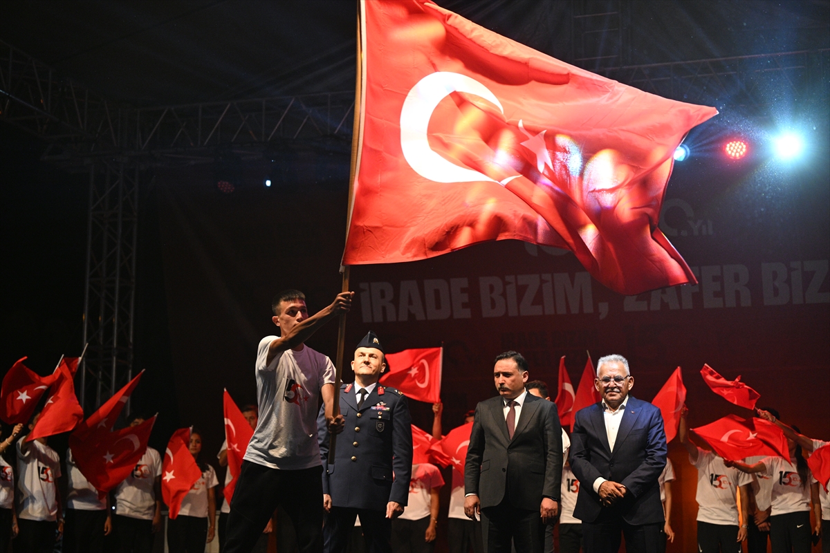 15 Temmuz Yürüyüşleri İç Anadolu'da Yapıldı