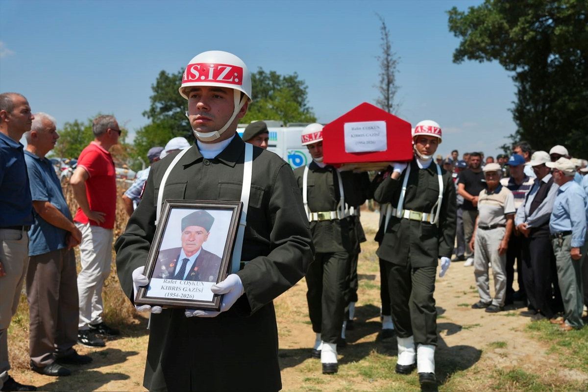 Tekirdağ'da Kıbrıs Gazisi Rafet Coşkun son yolculuğuna uğurlandı