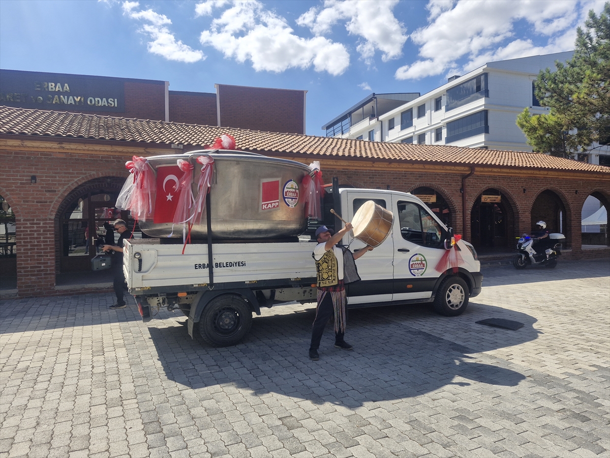 Erbaa Yaprak Festivali: 100 bin dolma için dev kazan kuruldu