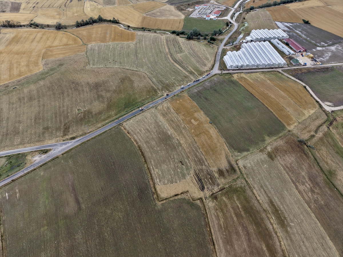 Samsun Ladik'te dolu zararı: Araziler dronla görüntülendi