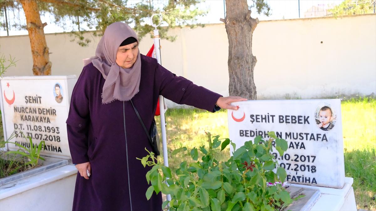 Şehit Bedirhan Bebek ve Annesi Sivas'ta Mezarları Başında Anıldı