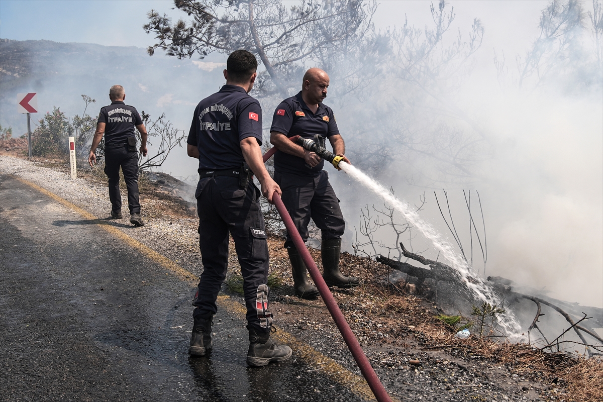 Aydın'ın Çine ilçesindeki orman yangınına müdahale 3. gününde sürüyor