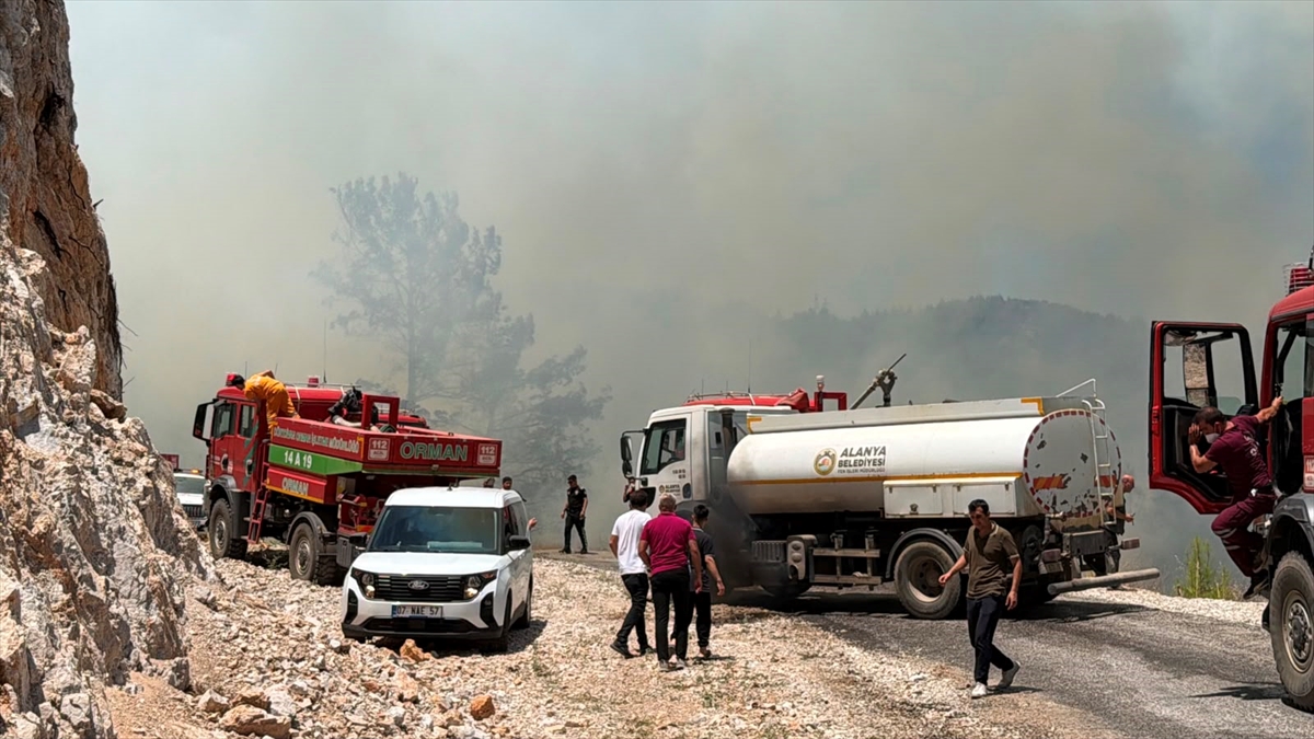 Alanya'da orman yangını: Havadan ve karadan müdahale sürüyor