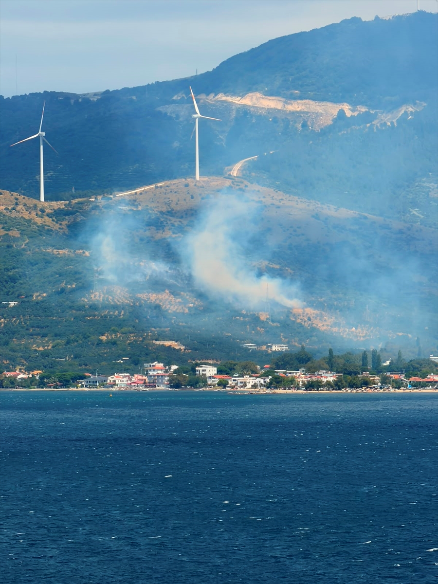 Balıkesir'in Erdek ilçesinde çıkan yangın büyük ölçüde kontrol altına alındı