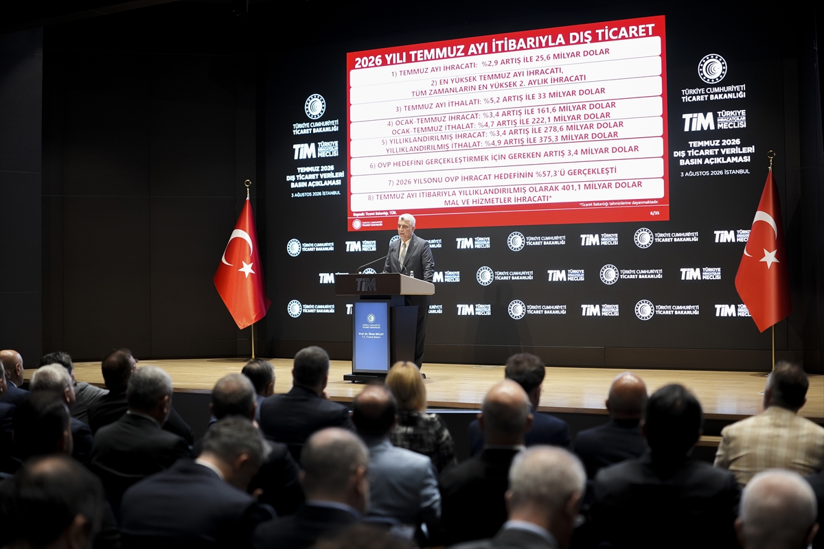 Bakan Ömer Bolat: Temmuz ihracatı rekor kırdı, 25.6 milyar dolar