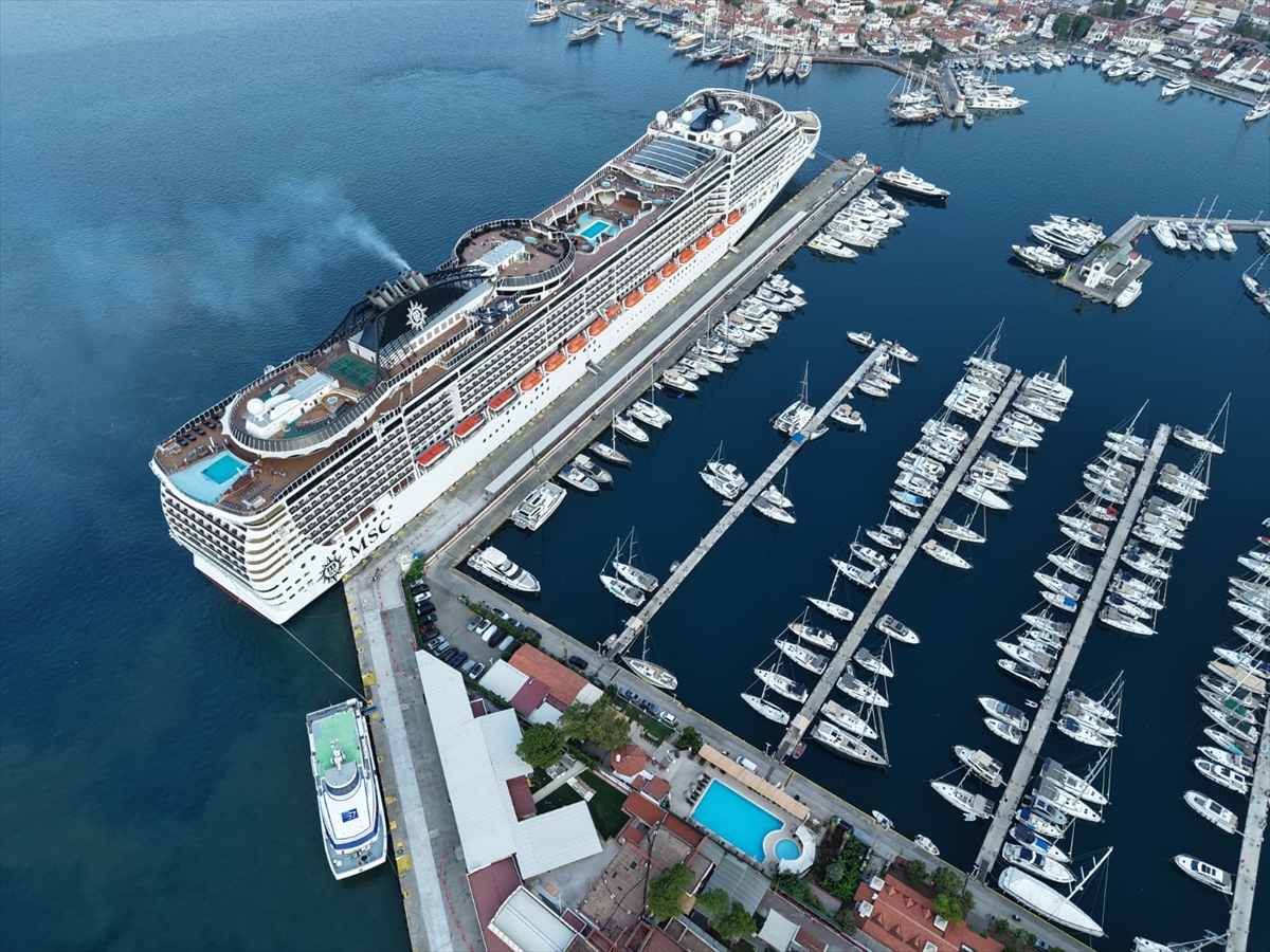 MSC Divina Kruvaziyeri: Marmaris'e 4 bin 140 turist getirdi