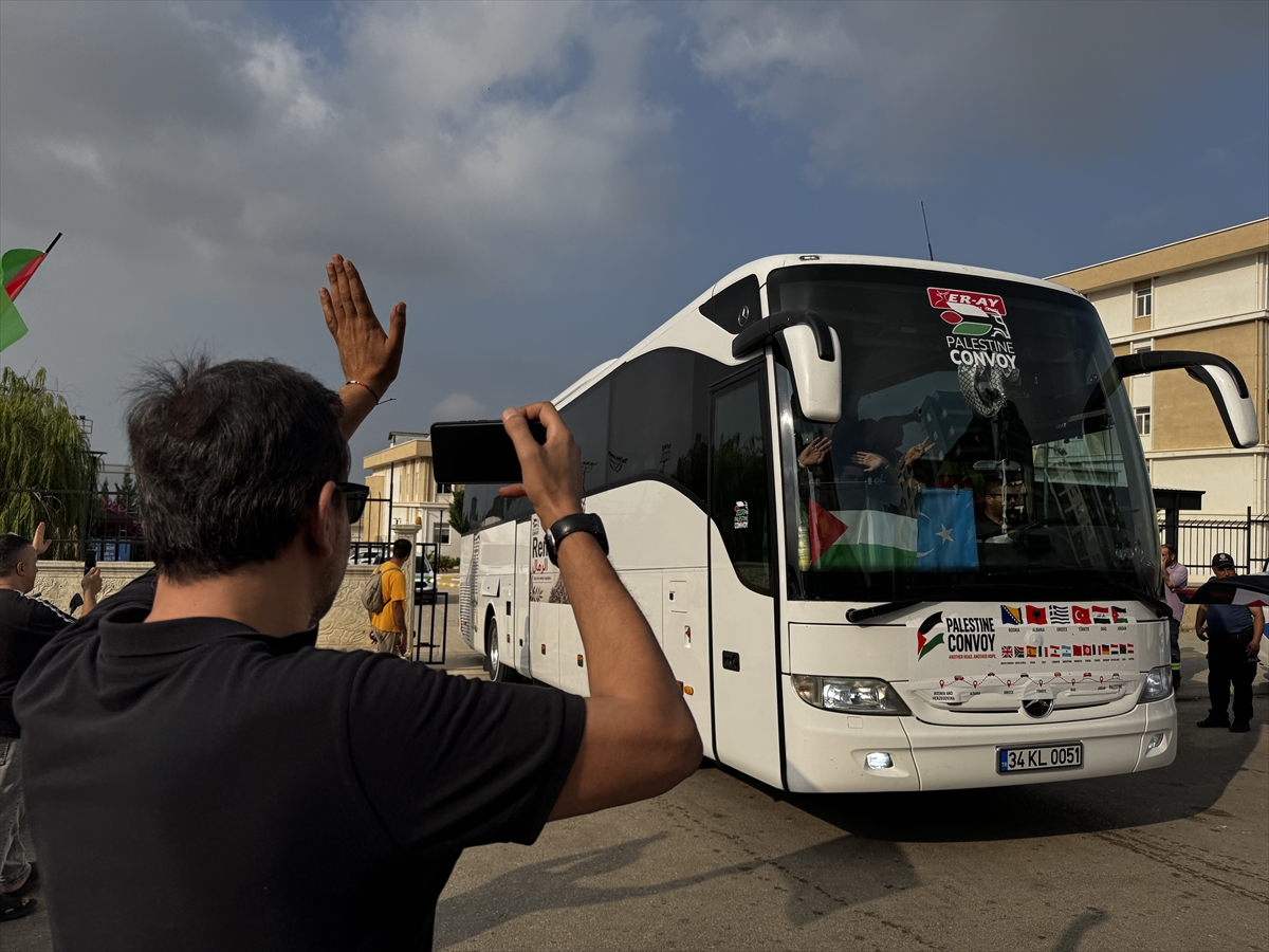 Filistin Konvoyu Adana'dan ayrıldı, Kahramanmaraş'a yöneldi