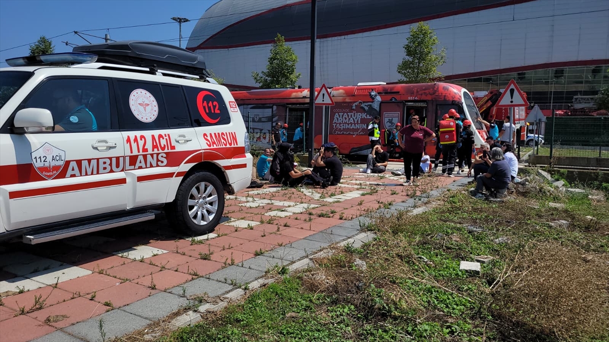 Samsun'da UMKE Haftası: Tramvay kazası tatbikatı düzenlendi