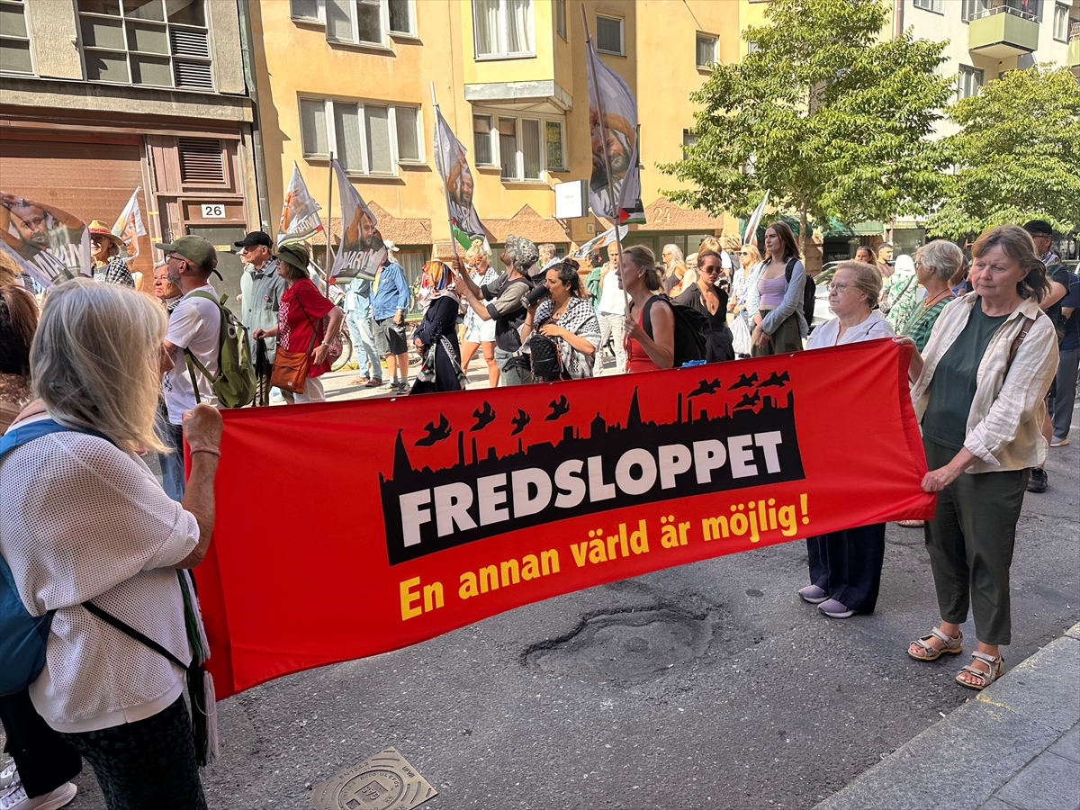 Stockholm'de İsrail'in Gazze ve Lübnan saldırıları protesto edildi