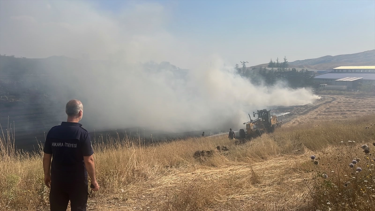 Ankara Çubuk'ta su tesisine sıçrayan yangın söndürüldü
