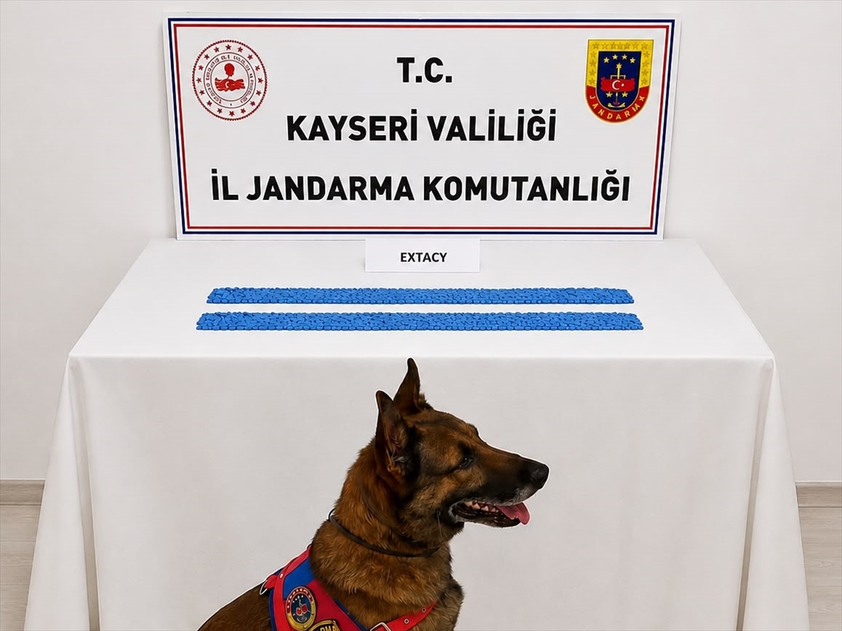 Kayseri'de jandarma operasyonunda 2 bin 700 uyuşturucu hap ele geçirildi