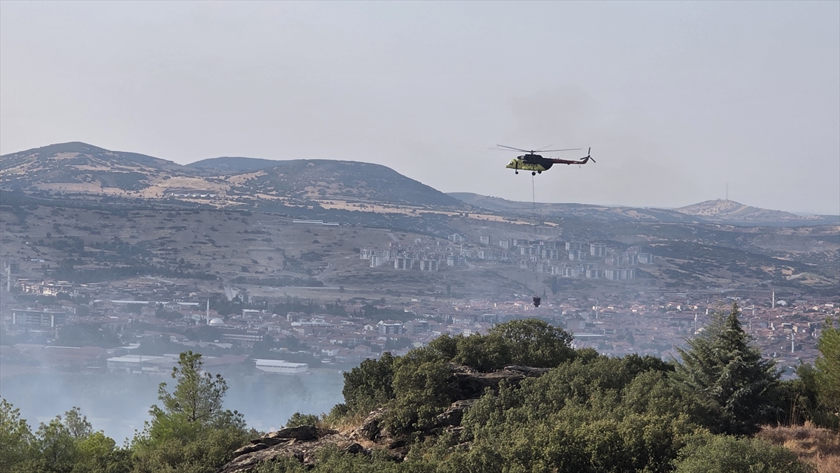 Manisa'da orman yangını: Ekipler havadan ve karadan müdahale ediyor