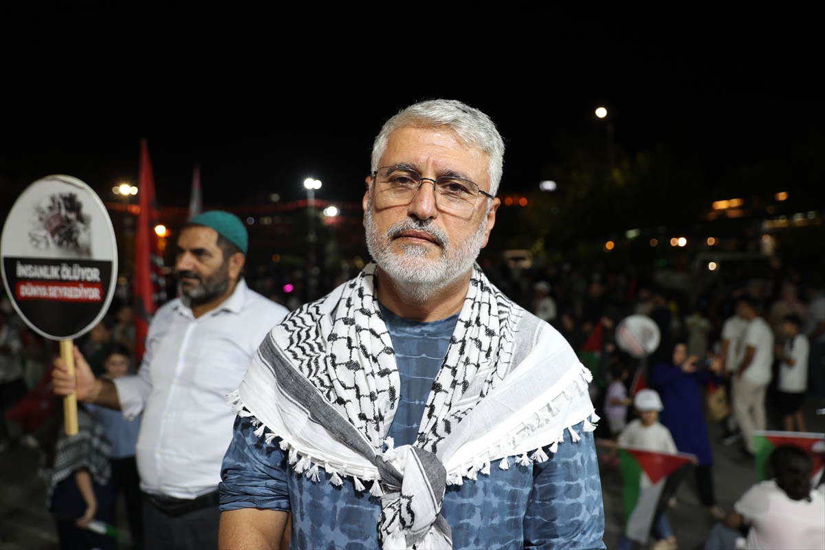 Filistin Konvoyu aktivistleri Mardin'de miting düzenledi
