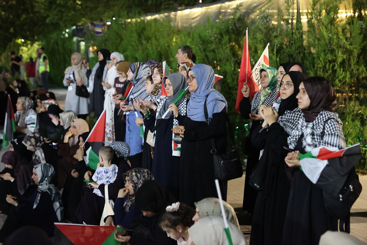 Filistin Konvoyu aktivistleri Mardin'de miting düzenledi