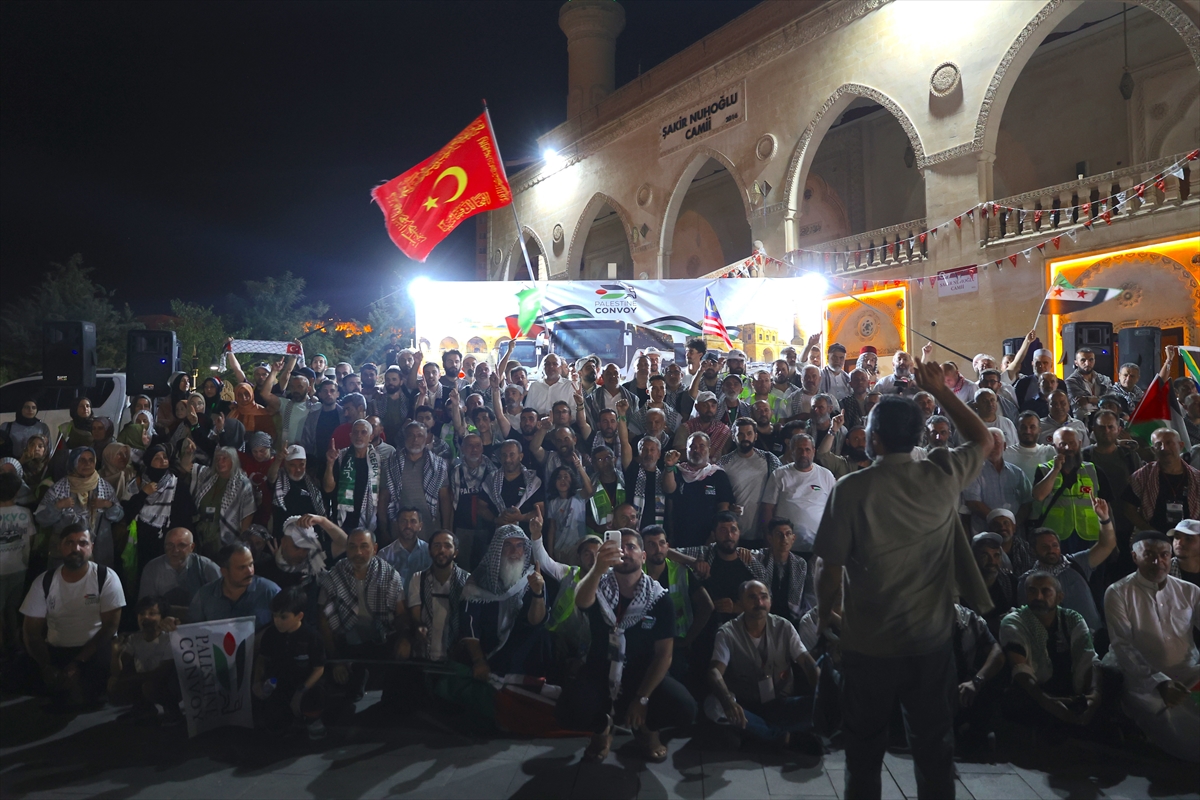 Filistin Konvoyu aktivistleri Mardin'de miting düzenledi