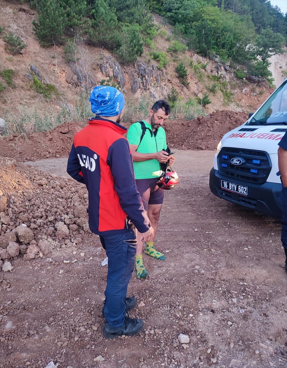 Bursa'da Bisikletçi Kemal Kuşoğlu Ormanda Mahsur Kaldı