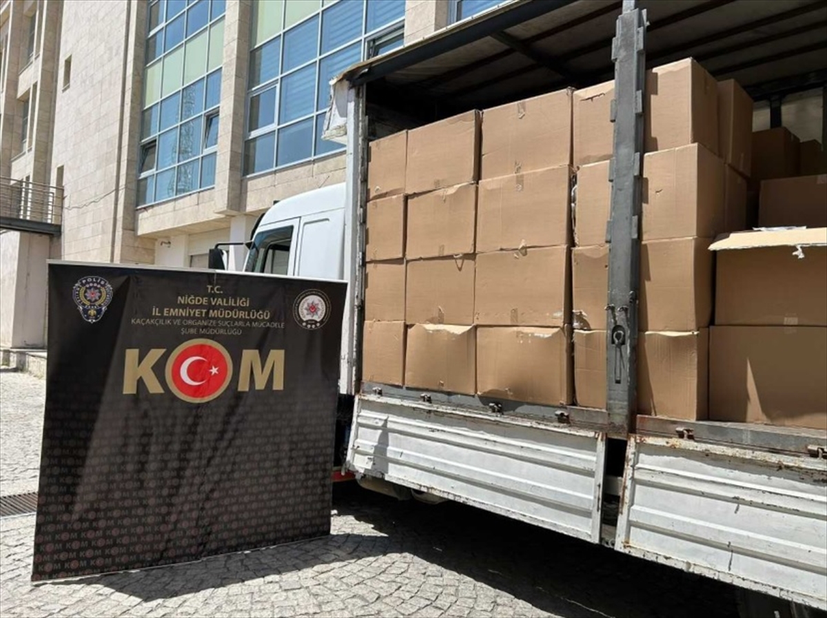 Niğde: 7.5 milyon makaron ele geçirildi, 1 kişi tutuklandı