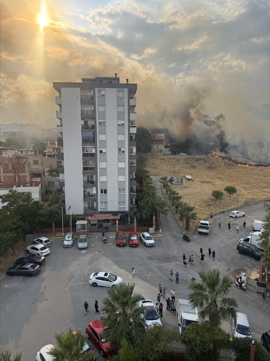 GÜNCELLEME - İzmir'de otluk alanda çıkan yangın kontrol altına alındı