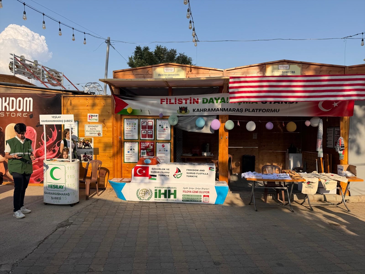 Kahramanmaraş'ta Filistin dayanışma standı açıldı: Gazze protestosu