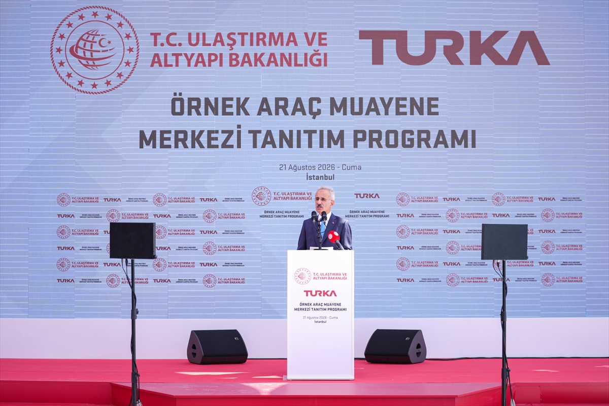 Ulaştırma ve Altyapı Bakanı Uraloğlu, "Turka Örnek Araç Muayene Merkezi Tanıtım Programı"nda konuştu: