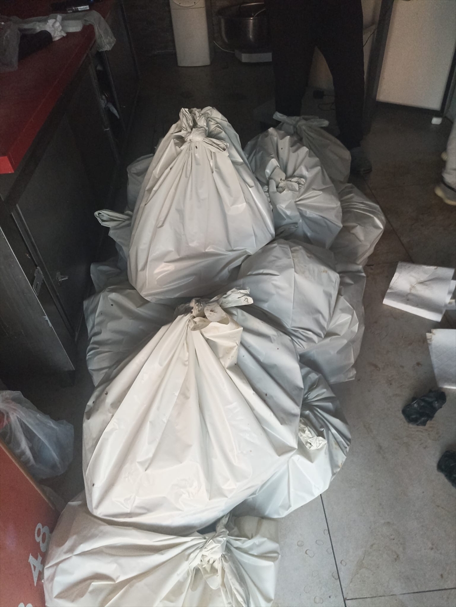 Bodrum'da kasap deposundan yaklaşık 400 kilogram bozuk et çıktı