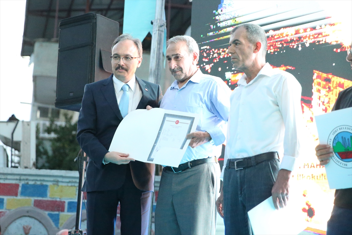 Siirt'te iki mahallede 34 yıllık mülkiyet sorunu çözüme kavuştu