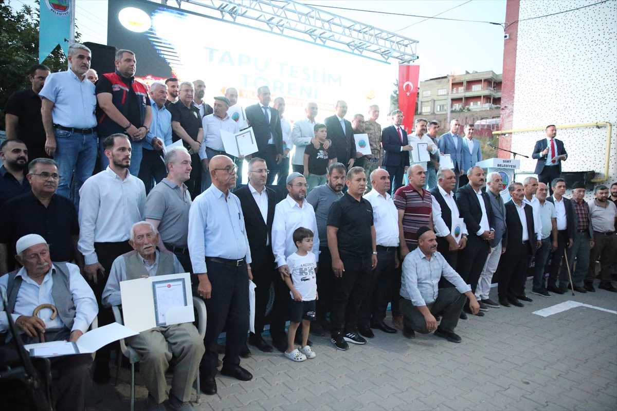 Siirt'te iki mahallede 34 yıllık mülkiyet sorunu çözüme kavuştu