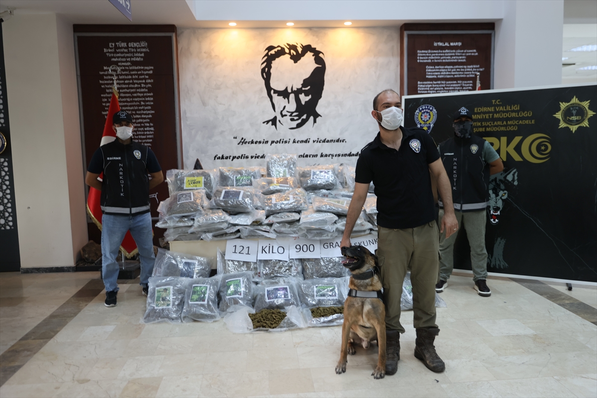 Hamzabeyli Sınır Kapısı'nda 121 kilo skunk ele geçirildi