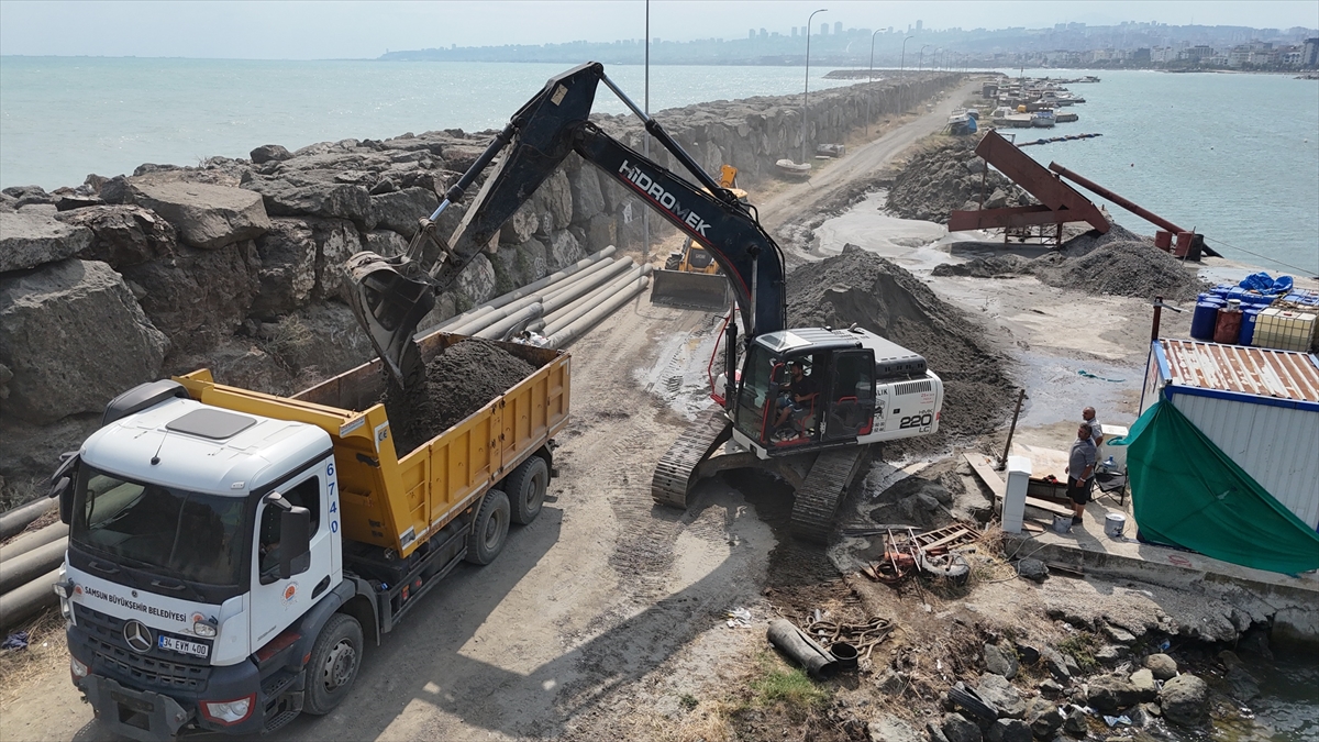 Samsun Büyükşehir: Kurupelit Limanı kumu erozyonla mücadelede