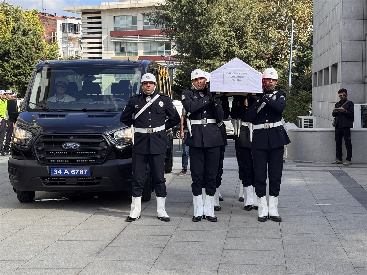 Şehit Polis Melih Kaygusuz İstanbul'da son yolculuğuna uğurlandı