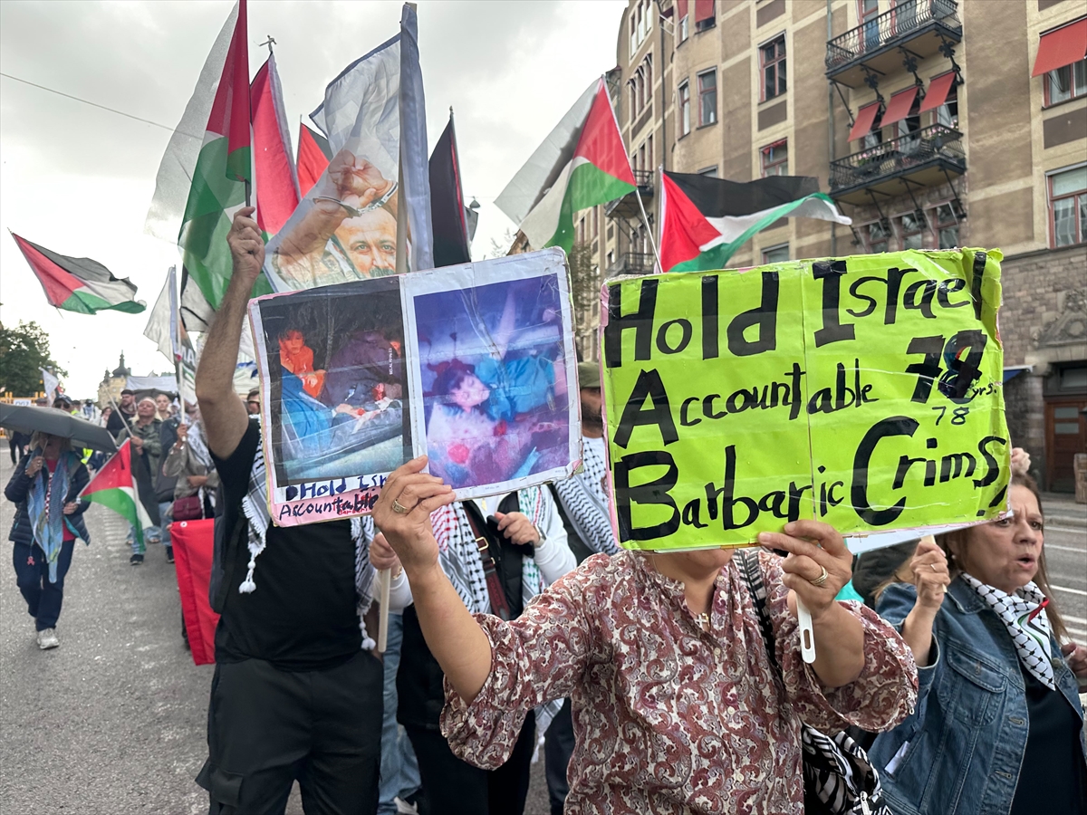 İsveç: İsrail'in Gazze saldırıları Stockholm'de protesto edildi