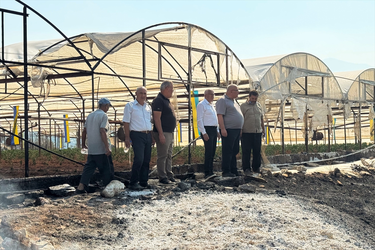 Antalya'nın Kumluca ilçesindeki orman yangınında soğutma çalışmaları yapılıyor