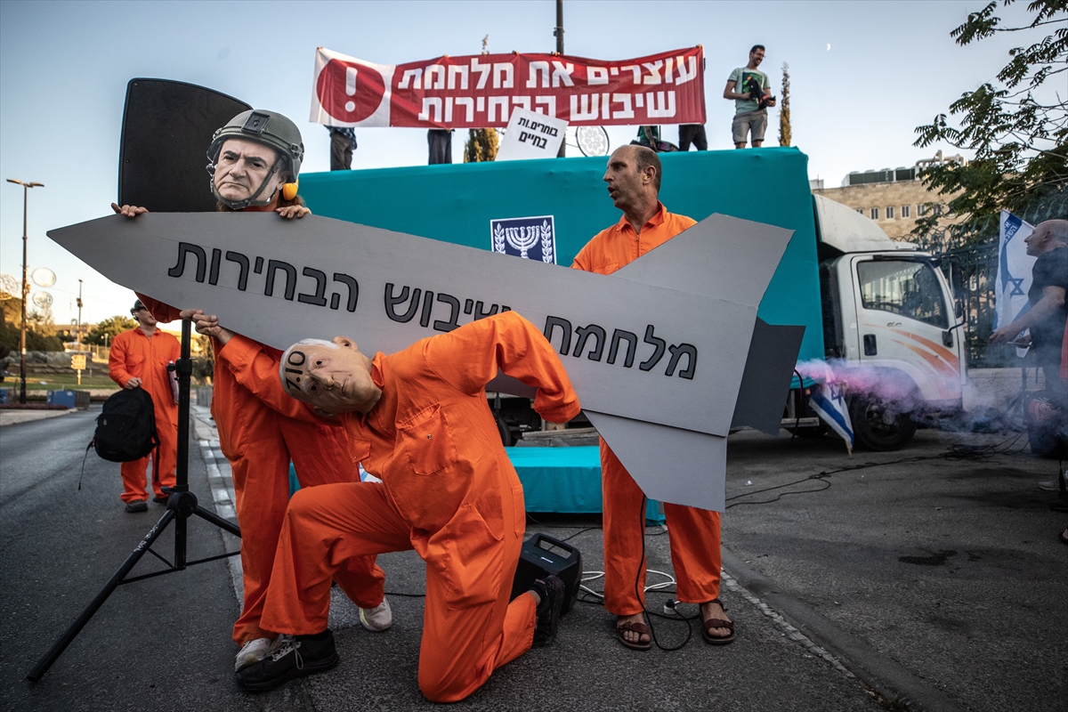 Netanyahu: Seçim öncesi tansiyonu yükseltme protestosu