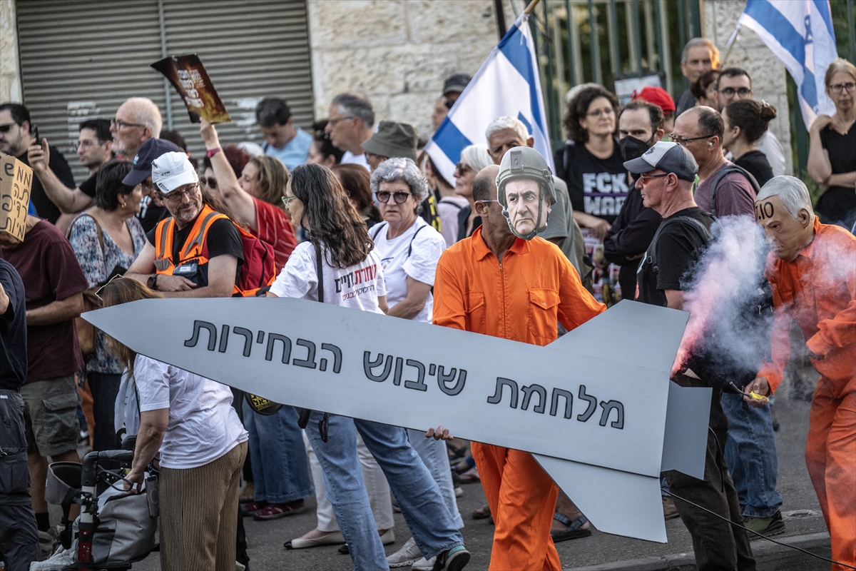Netanyahu: Seçim öncesi tansiyonu yükseltme protestosu