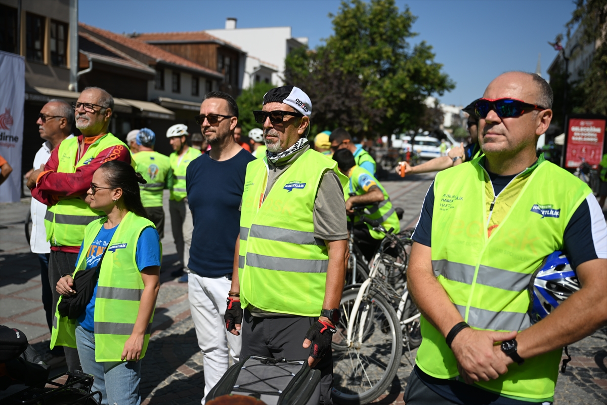 Edirne'de Avrupa Hareketlilik Haftası: Bisiklet turu düzenlendi