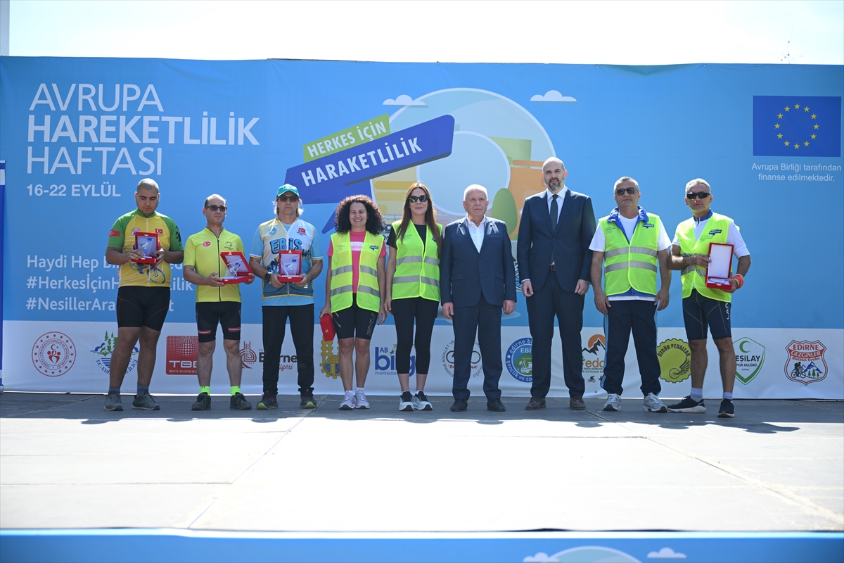 Edirne'de Avrupa Hareketlilik Haftası: Bisiklet turu düzenlendi