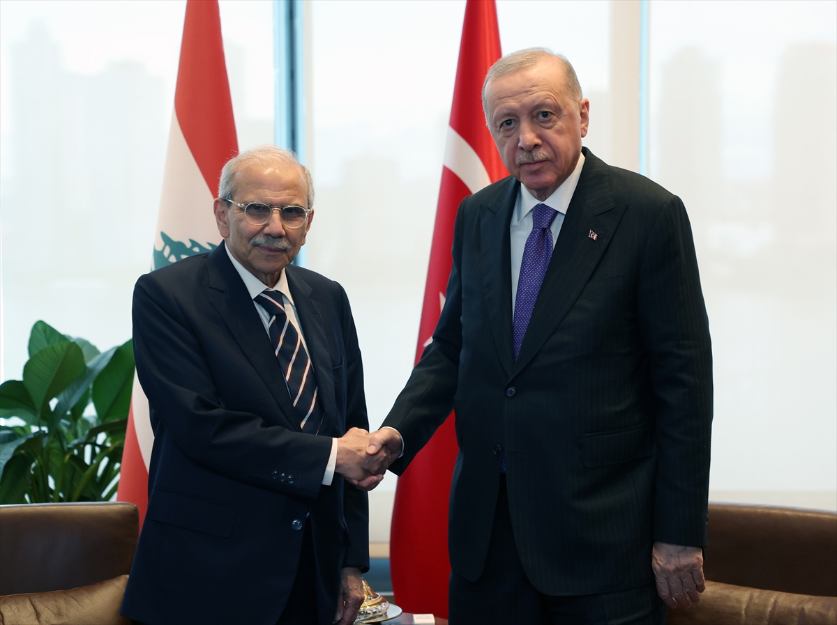 Cumhurbaşkanı Erdoğan, Lübnan Başbakanı Selam'ı kabul etti