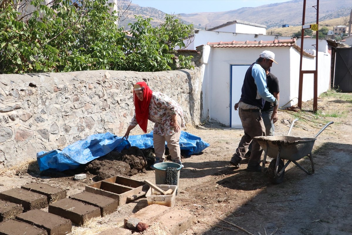 Gurbetçi arkeolog, ata mirası evleri aslına uygun kerpiç tuğlalarla restore ettiriyor