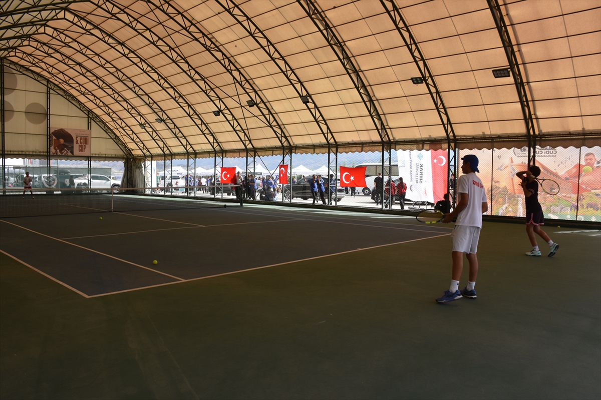 5. Uluslararası Cudi Cup Tenis Turnuvası'nda ikinci tur maçları yapıldı