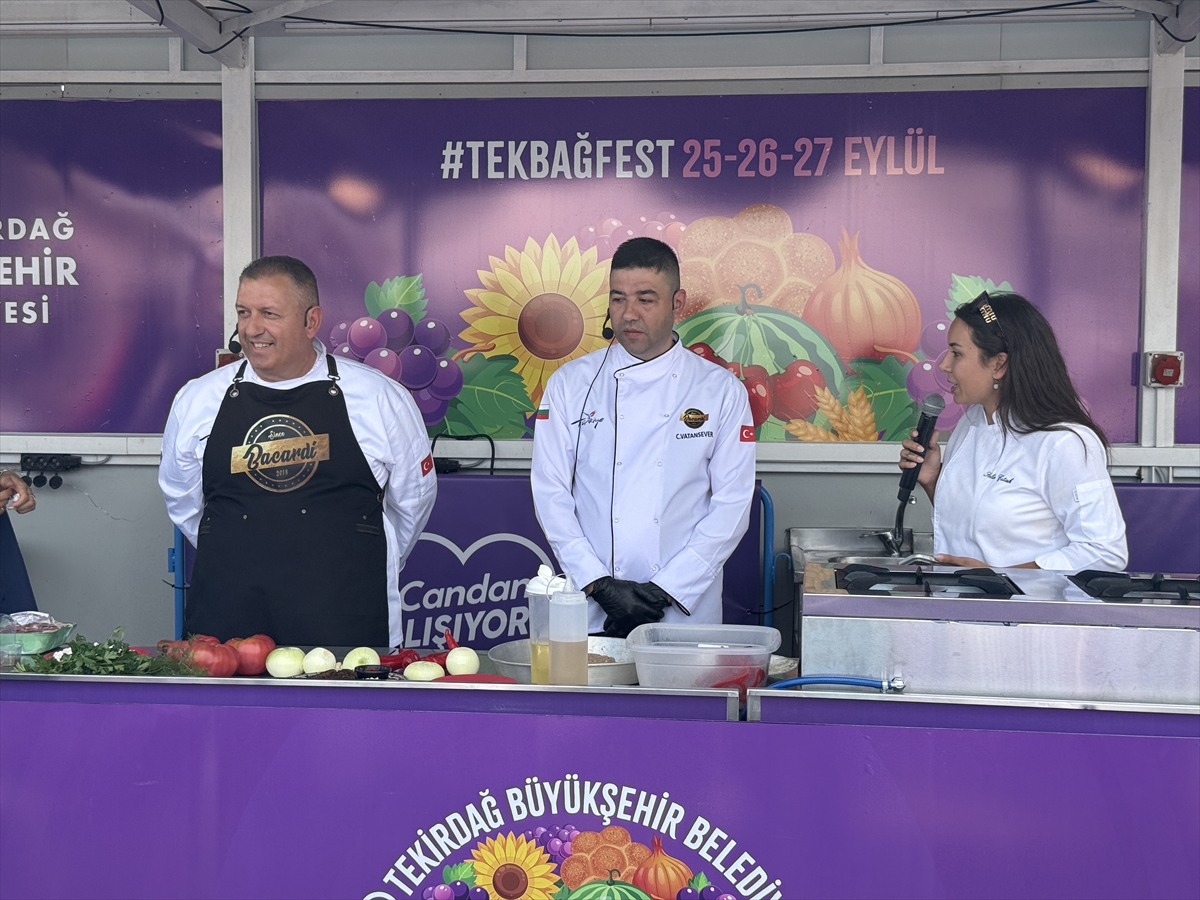 Tekirdağ Gastronomi Festivali'nde dünya lezzetleri tanıtıldı