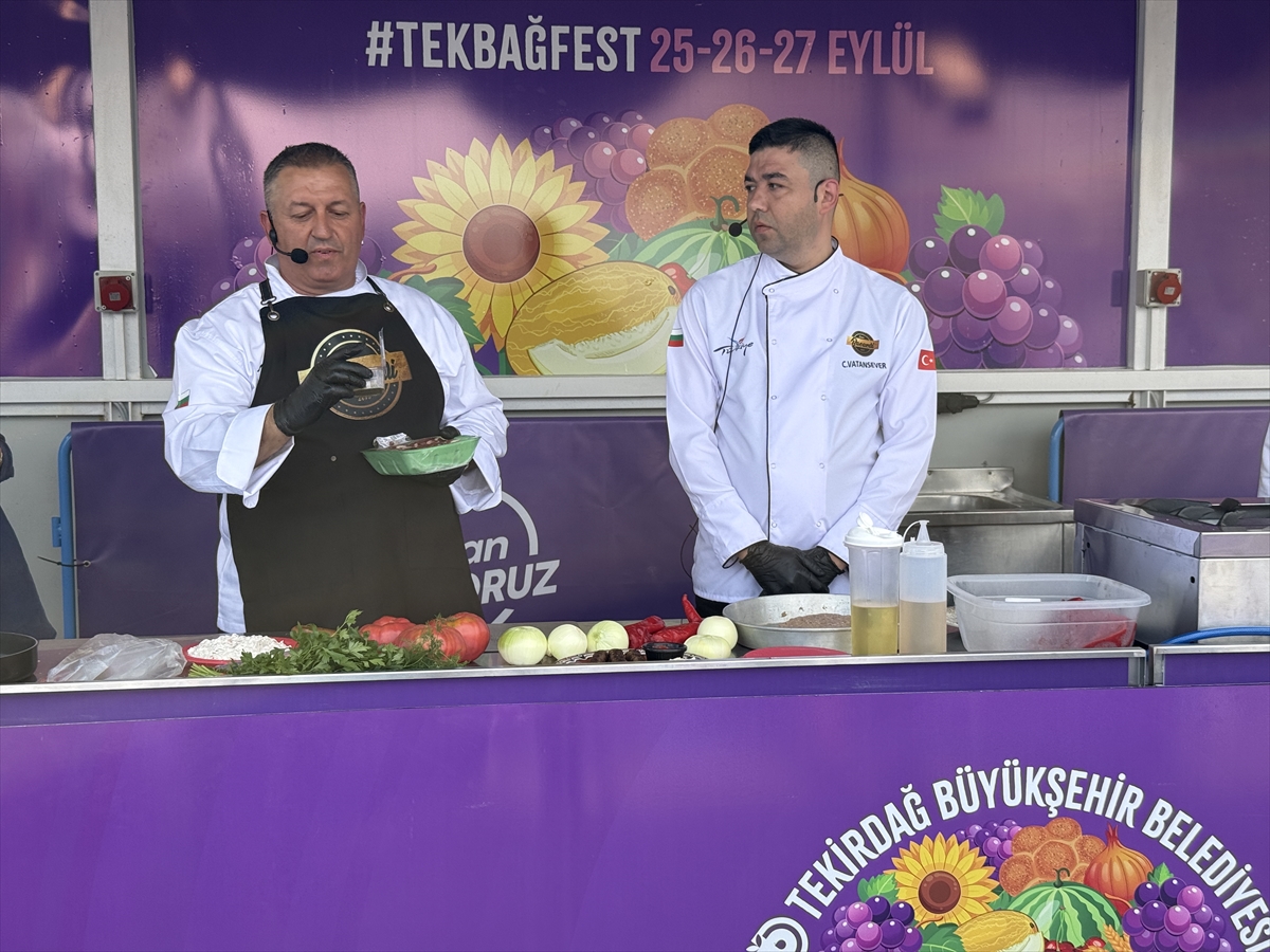Tekirdağ Gastronomi Festivali'nde dünya lezzetleri tanıtıldı